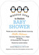 Three Blue Penguins Waddle Over Shower Invitations Image 3 of 6